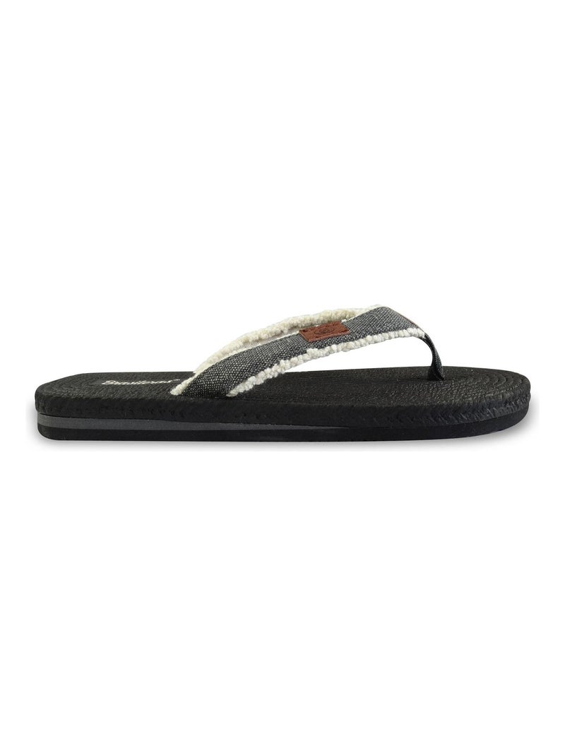 Chanclas de playa de mujer Brasileras con suela de goma Negro - Kiabi