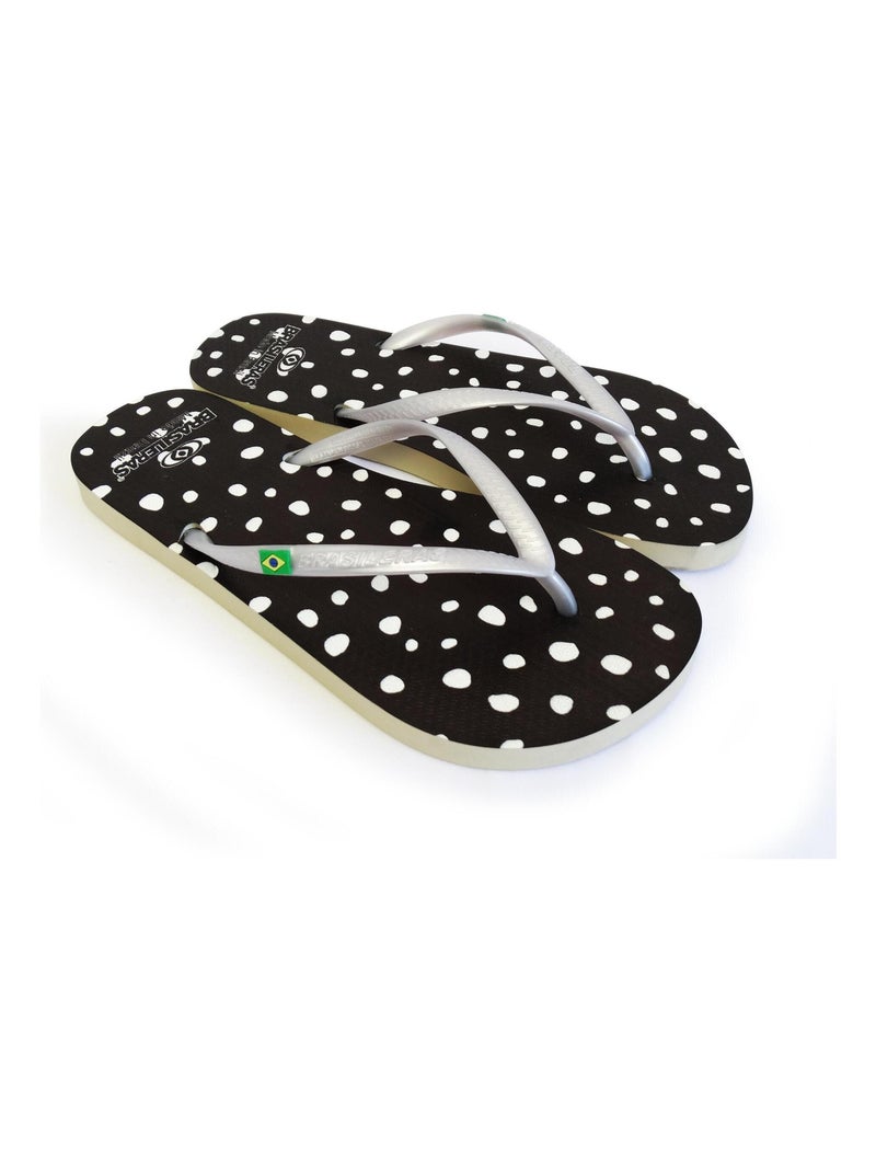 Chanclas de playa de mujer Brasileras con suela de goma Negro - Kiabi