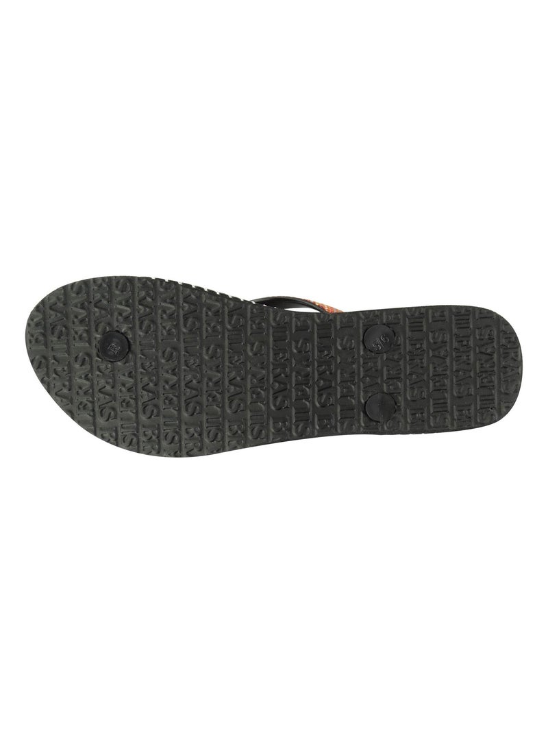 Chanclas de playa de mujer Brasileras con suela de goma Negro - Kiabi