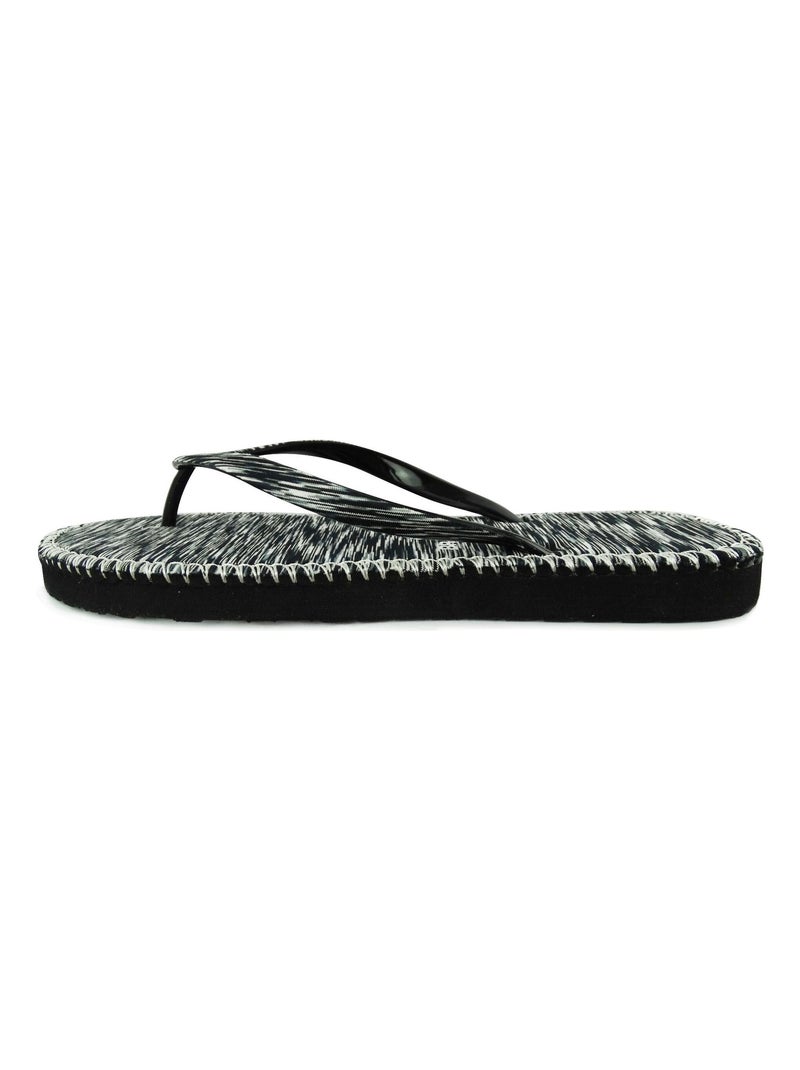 Chanclas de playa de mujer Brasileras con suela de goma Negro - Kiabi