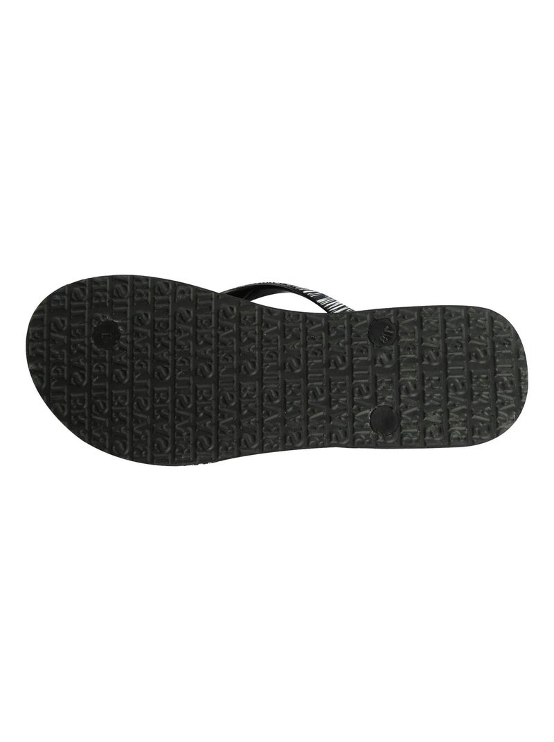 Chanclas de playa de mujer Brasileras con suela de goma Negro - Kiabi