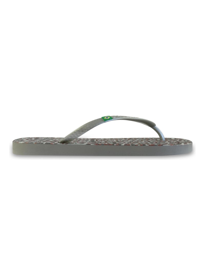Chanclas de playa de mujer Brasileras con suela de goma Plateado - Kiabi