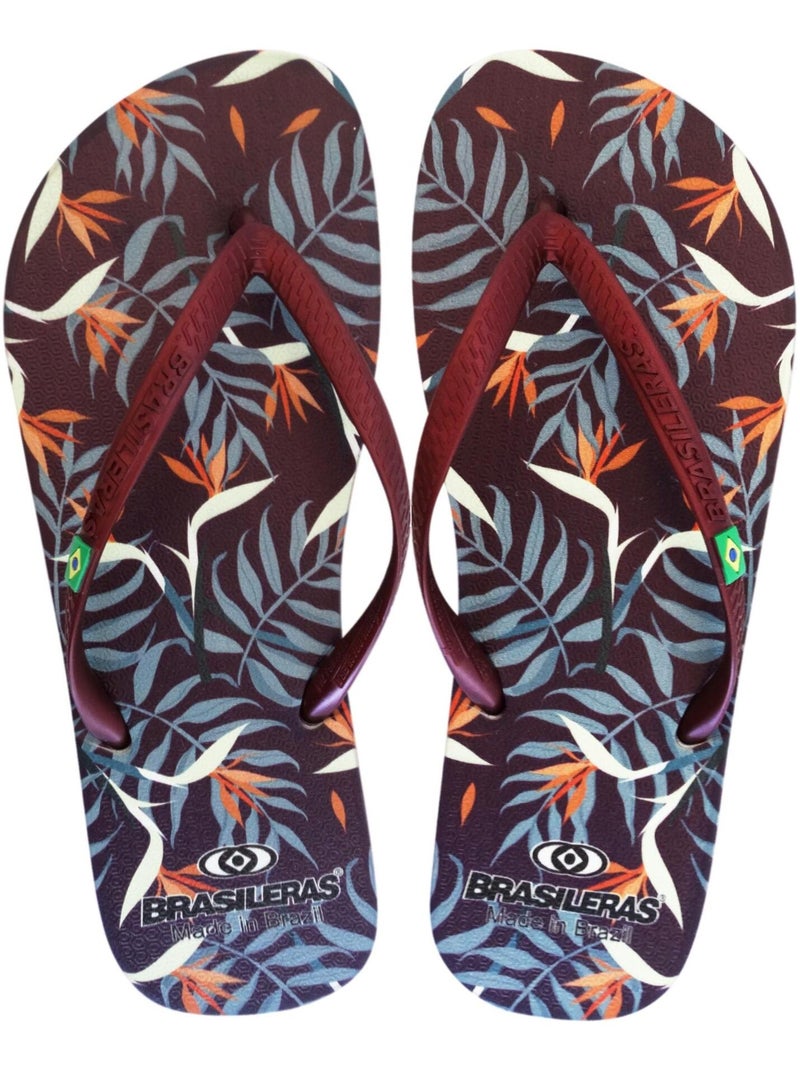 Chanclas de playa de mujer Brasileras con suela de goma Rojo - Kiabi