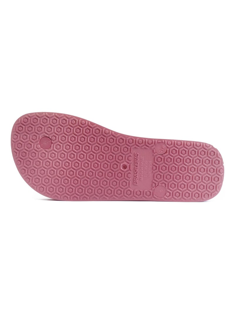 Chanclas de playa de mujer Brasileras con suela de goma Rosa - Kiabi
