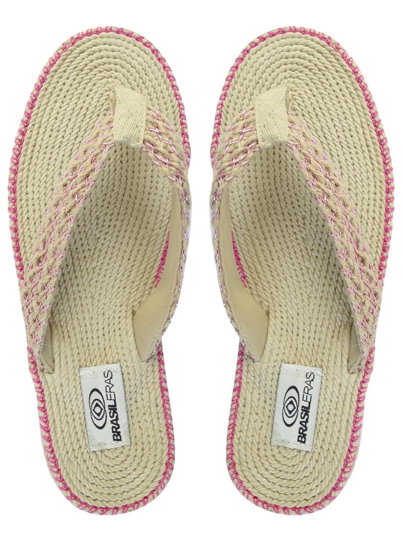 Chanclas de playa de mujer Brasileras con suela de goma Rosa fucsia - Kiabi