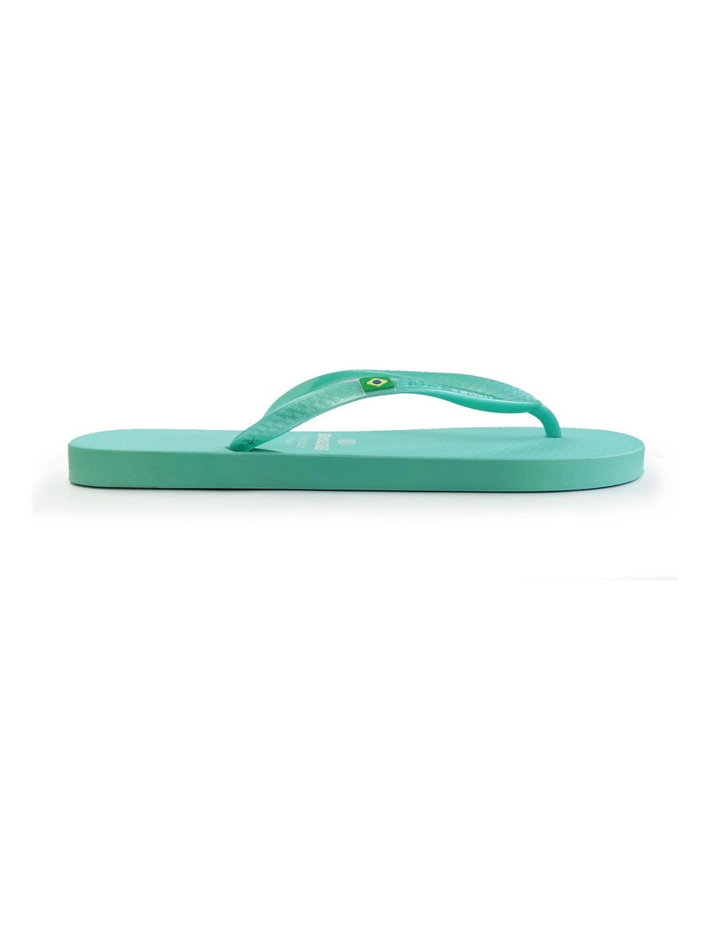 Chanclas de playa de mujer Brasileras con suela de goma Verde agua - Kiabi