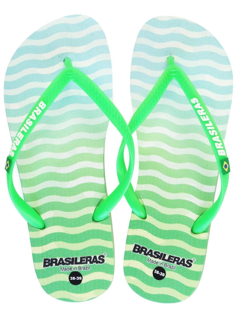 Chanclas de playa de mujer Brasileras con suela de goma Verde - Kiabi