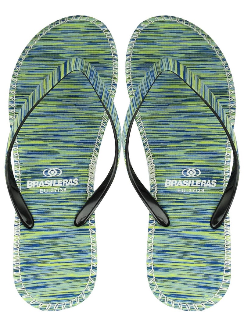 Chanclas de playa de mujer Brasileras con suela de goma Verde - Kiabi