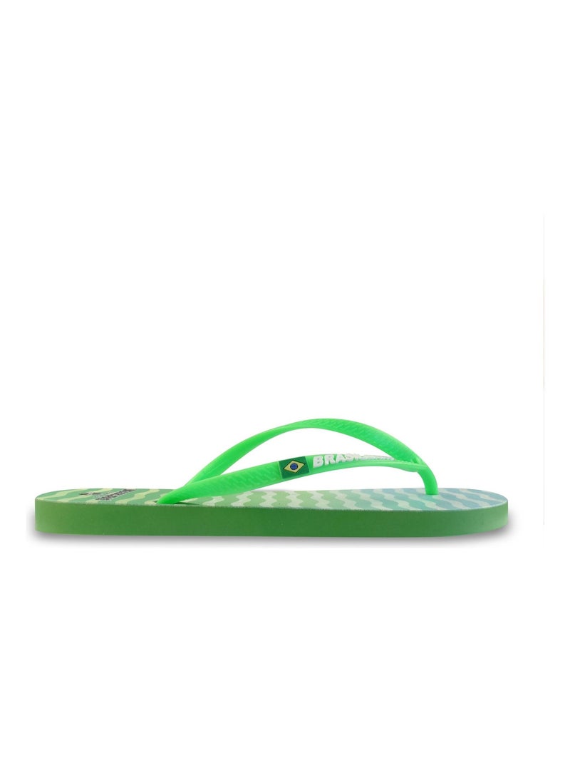 Chanclas de playa de mujer Brasileras con suela de goma Verde - Kiabi