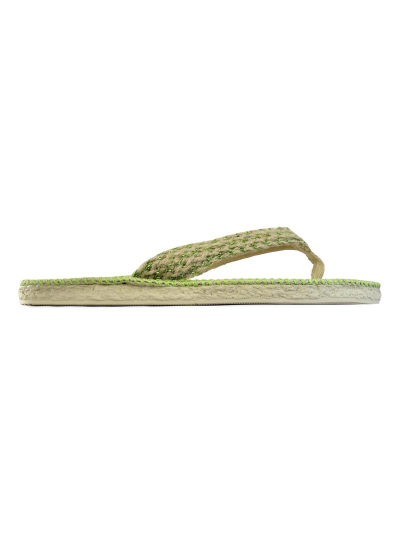 Chanclas de playa de mujer Brasileras con suela de goma Verde - Kiabi