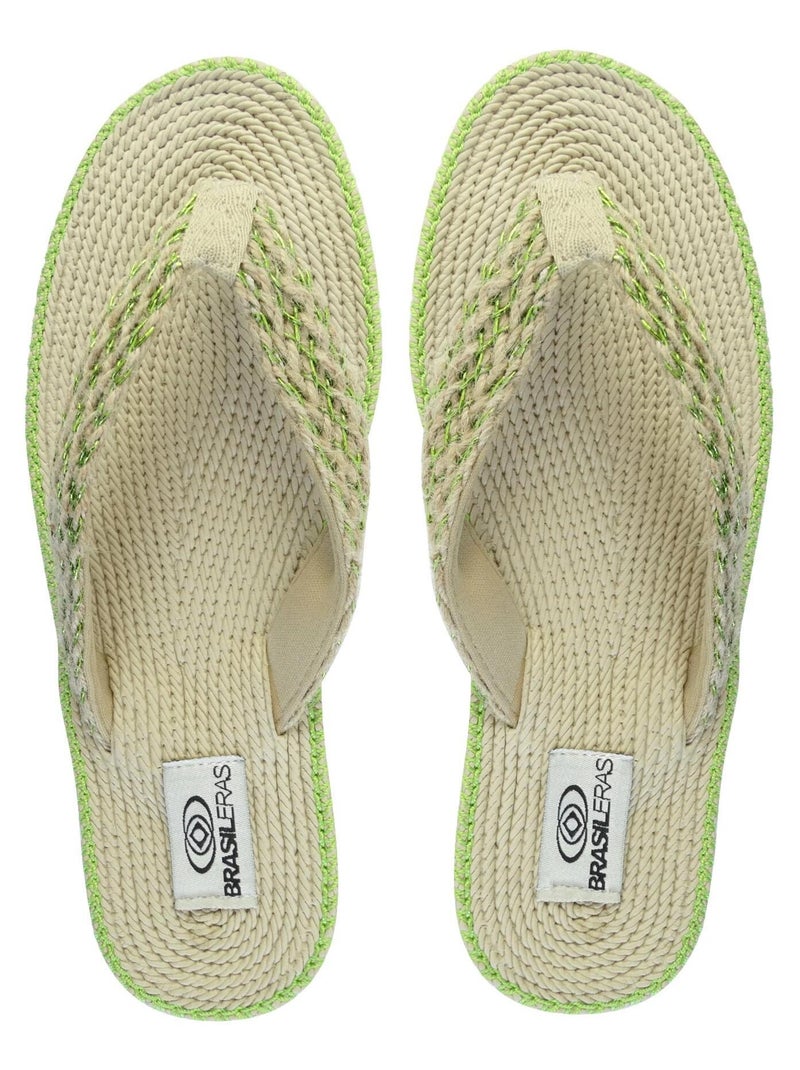 Chanclas de playa de mujer Brasileras con suela de goma Verde - Kiabi