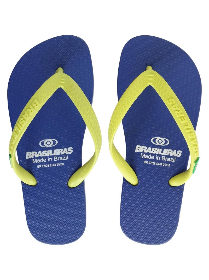 Chanclas de playa de niños Brasileras con suela de goma Azul Amarillo - Kiabi