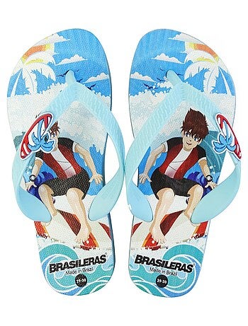 Chanclas de playa de niños Brasileras con suela de goma
