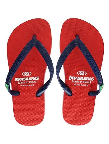 Chanclas de playa de niños Brasileras con suela de goma
