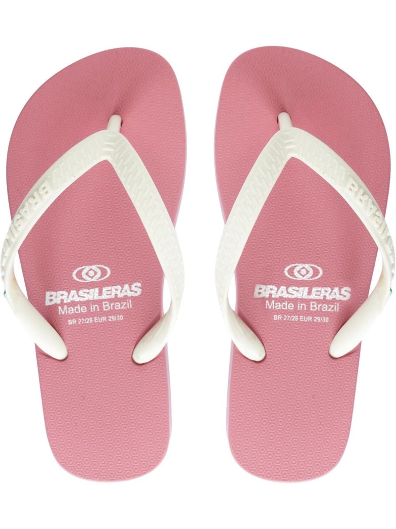 Chanclas de playa de niños Brasileras con suela de goma Blanco Rosa Blanco - Kiabi