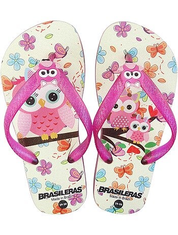 Chanclas de playa de niños Brasileras con suela de goma