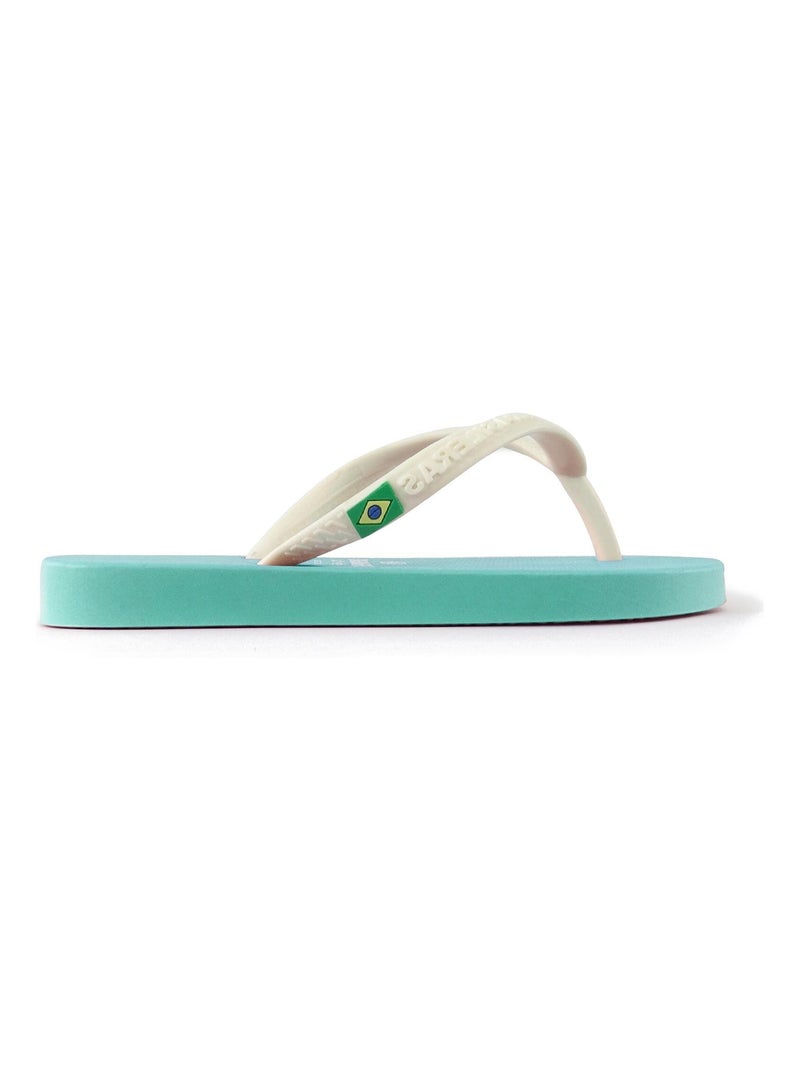 Chanclas de playa de niños Brasileras con suela de goma Verde agua - Kiabi