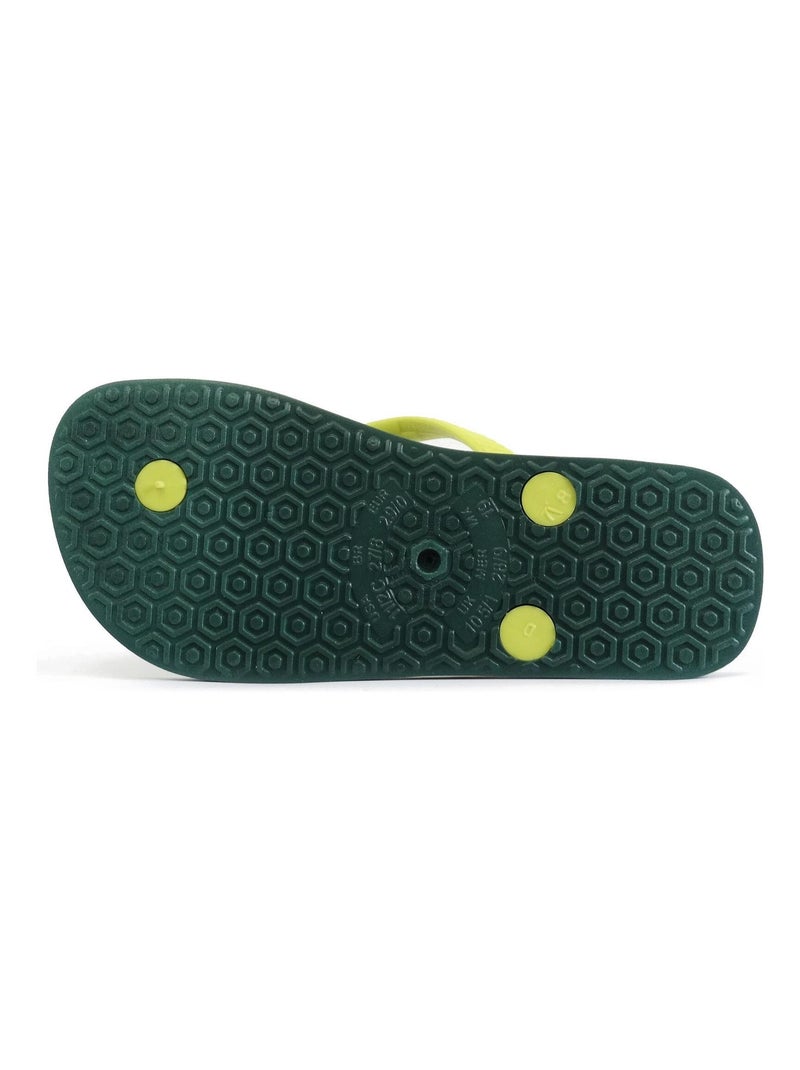 Chanclas de playa de niños Brasileras con suela de goma Verde botella - Kiabi