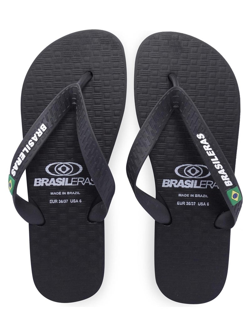 Chanclas de playa unisex Brasileras con suela de goma antideslizante Negro - Kiabi
