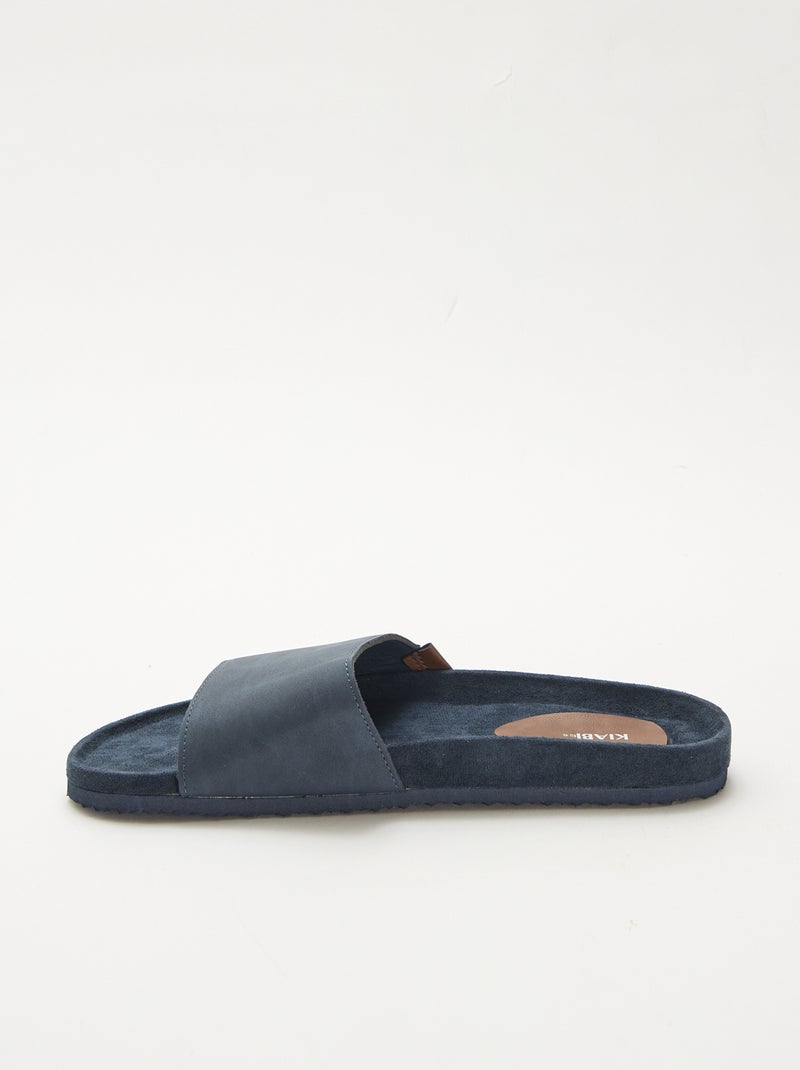 Chanclas de una tira Azul - Kiabi