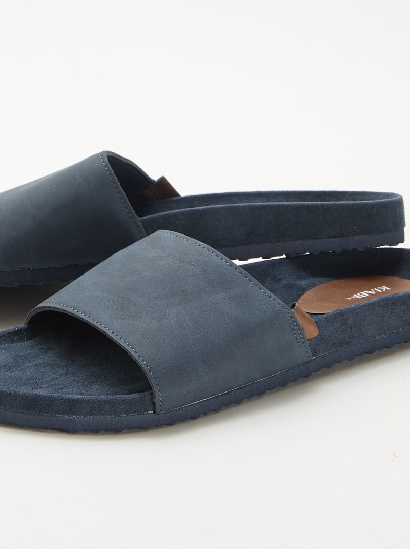 Chanclas de una tira Azul - Kiabi