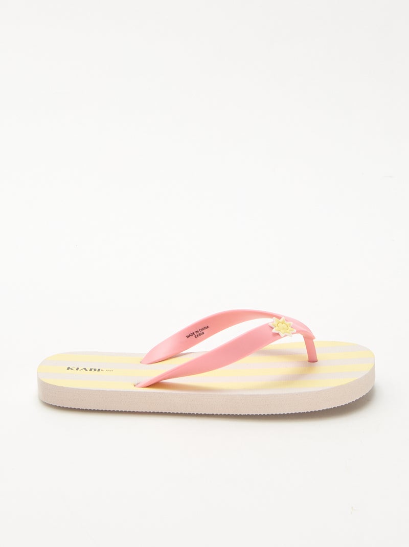 Chanclas estampadas Amarillo - Kiabi