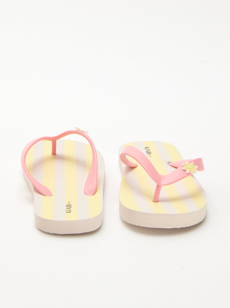 Chanclas estampadas Amarillo - Kiabi