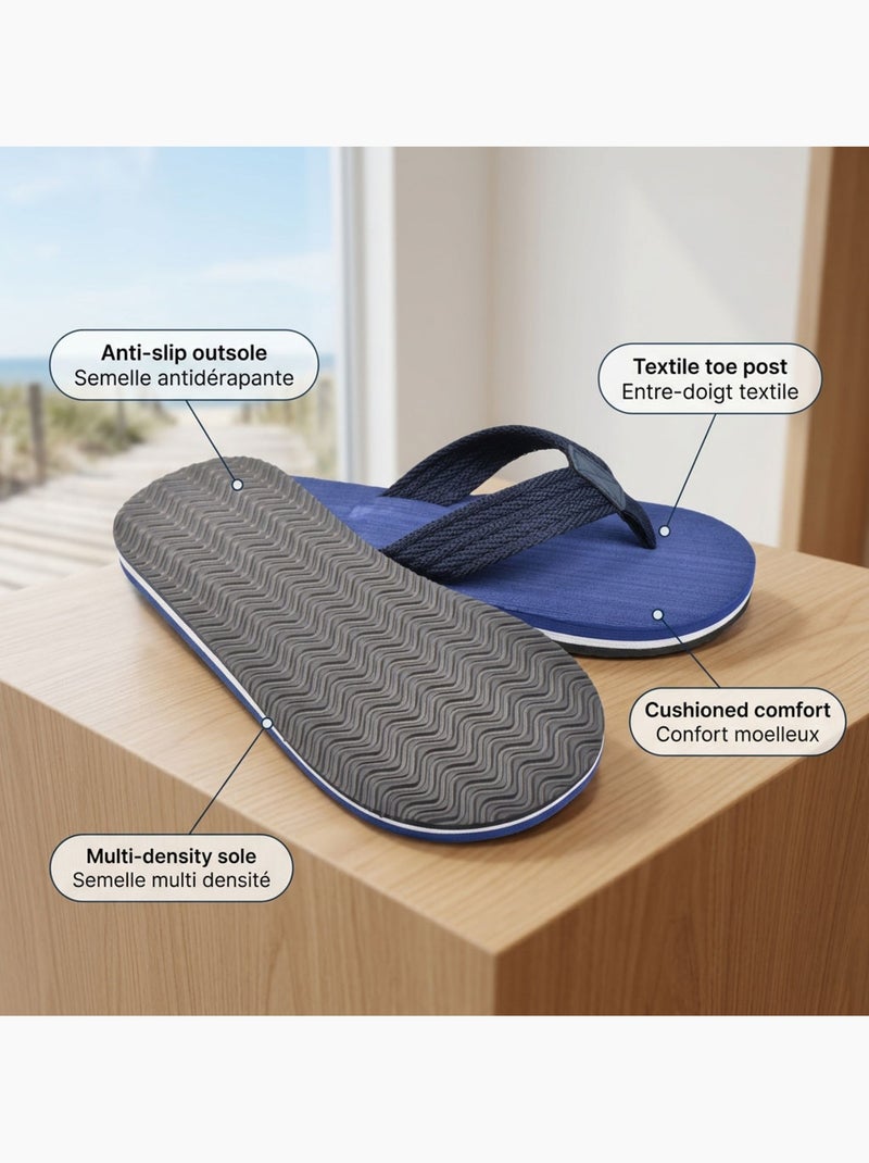 Chanclas hombre confort multidensidad suela gruesa antideslizante OZABI Azul - Kiabi