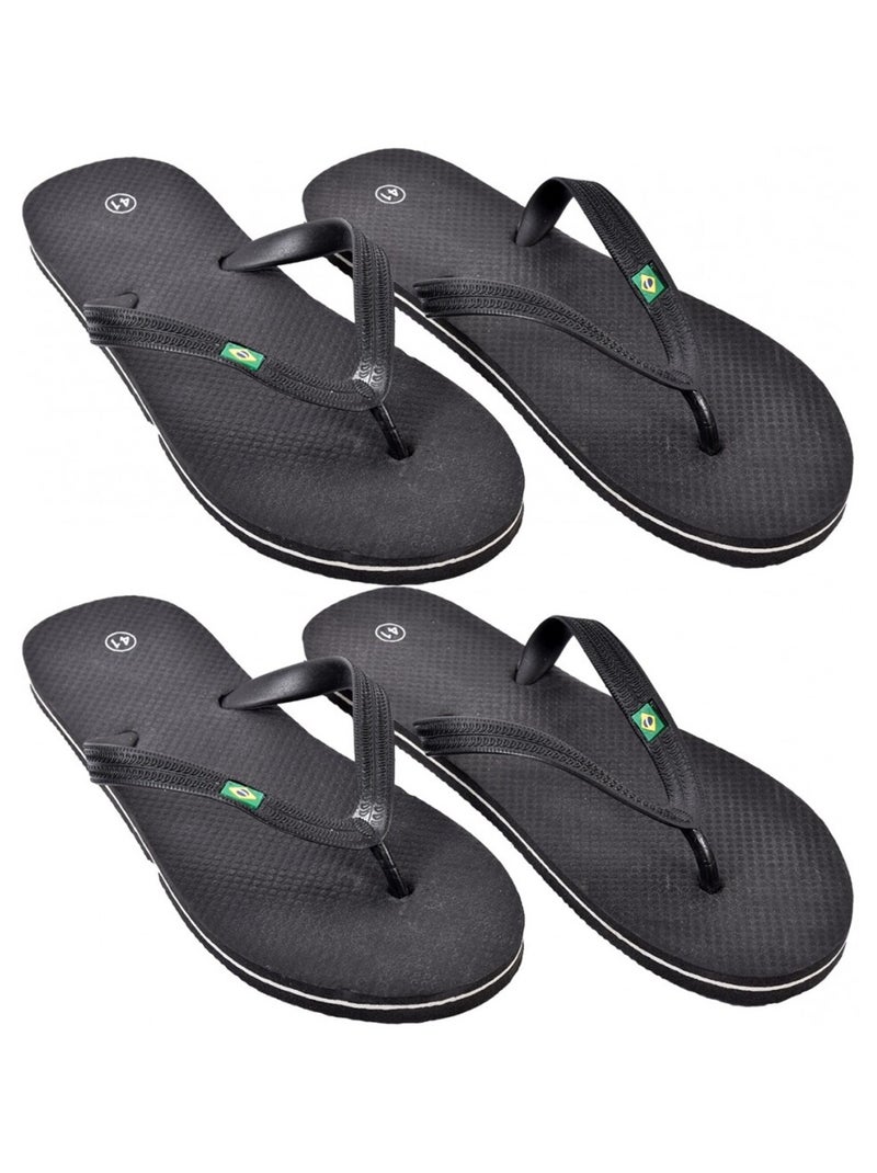 Chanclas Hombre Moda - Pack de 2 Negro - Kiabi