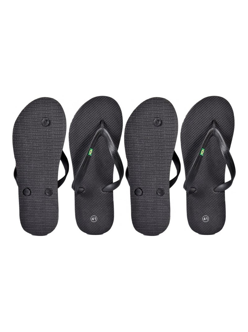 Chanclas Hombre Moda - Pack de 2 Negro - Kiabi