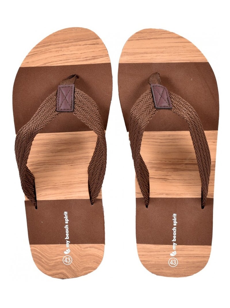 Chanclas Hombre Moda Marrón - Kiabi