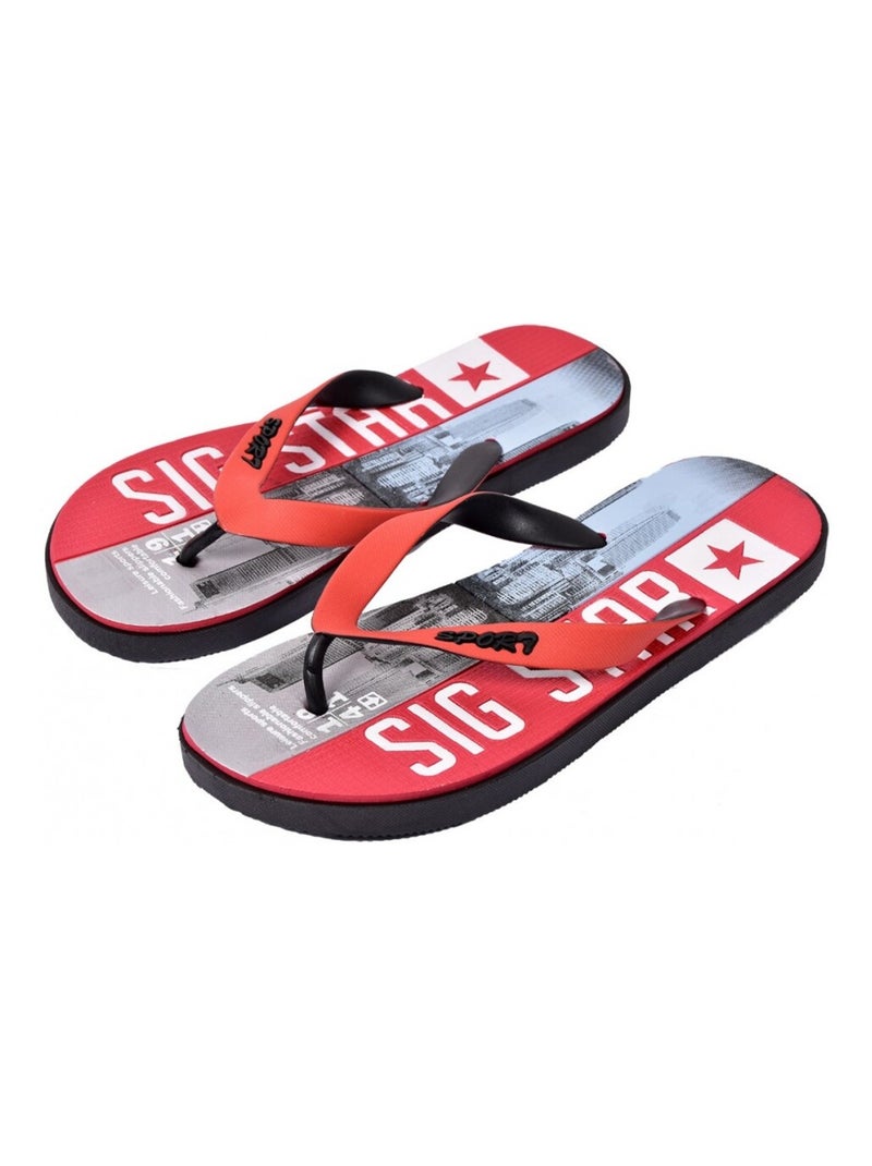 Chanclas Hombre Moda Rojo - Kiabi
