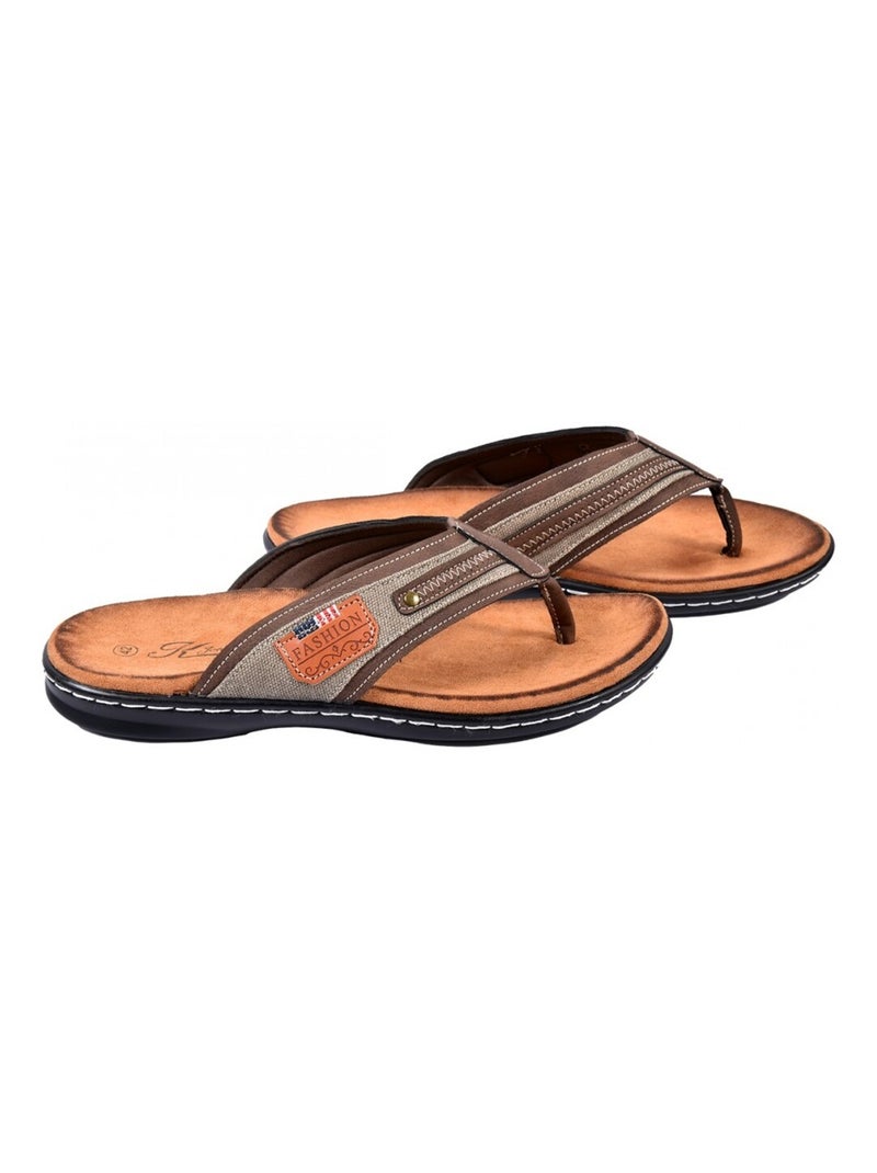 Chanclas Hombre PREMIUM Marrón - Kiabi