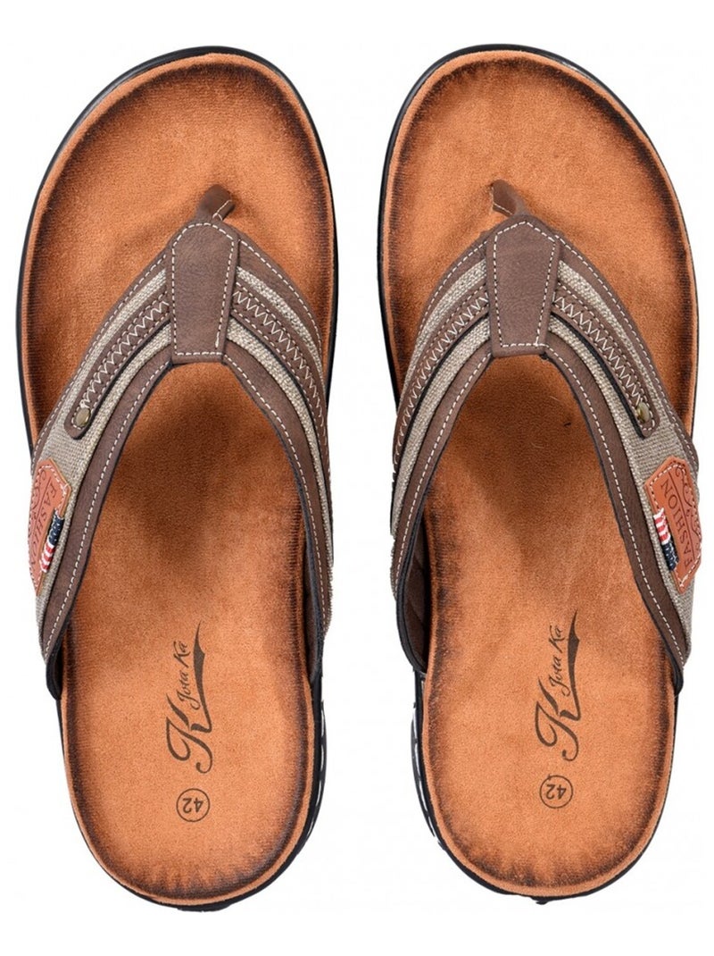 Chanclas Hombre PREMIUM Marrón - Kiabi