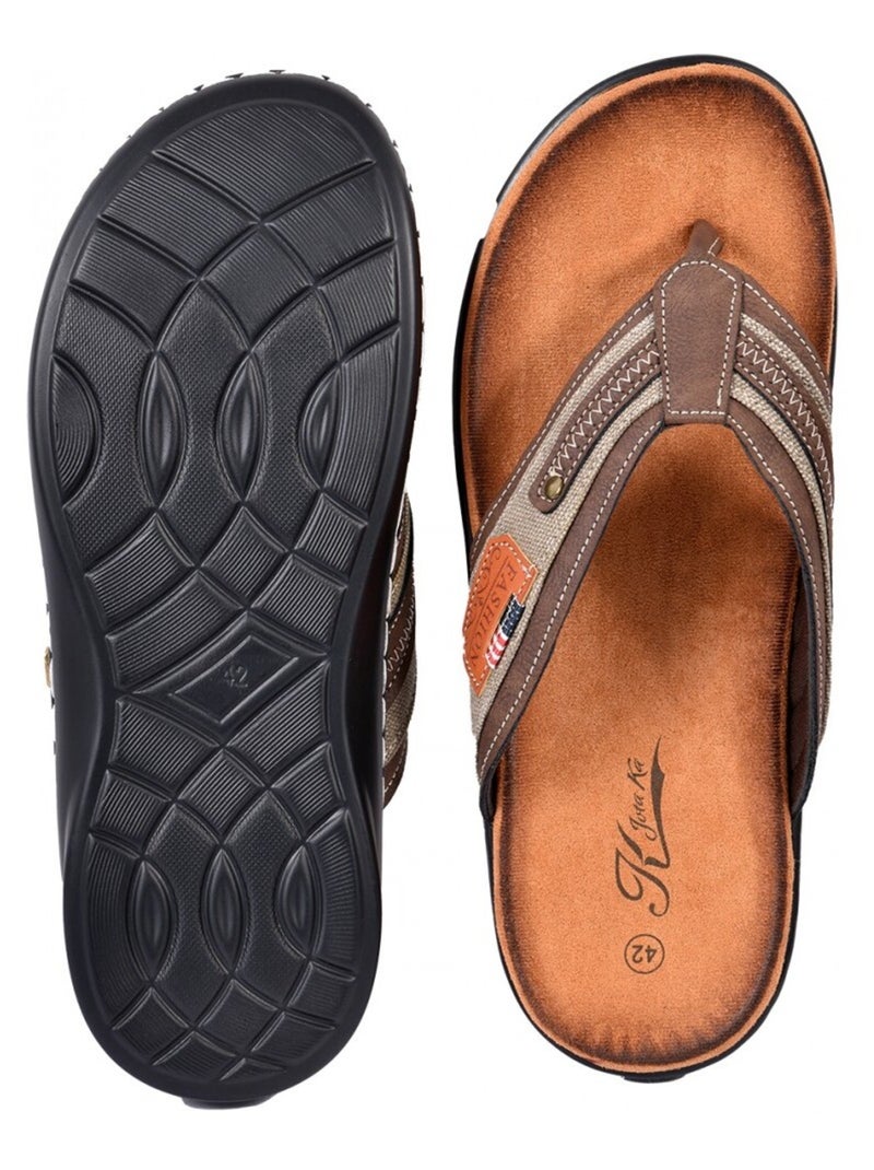 Chanclas Hombre PREMIUM Marrón - Kiabi