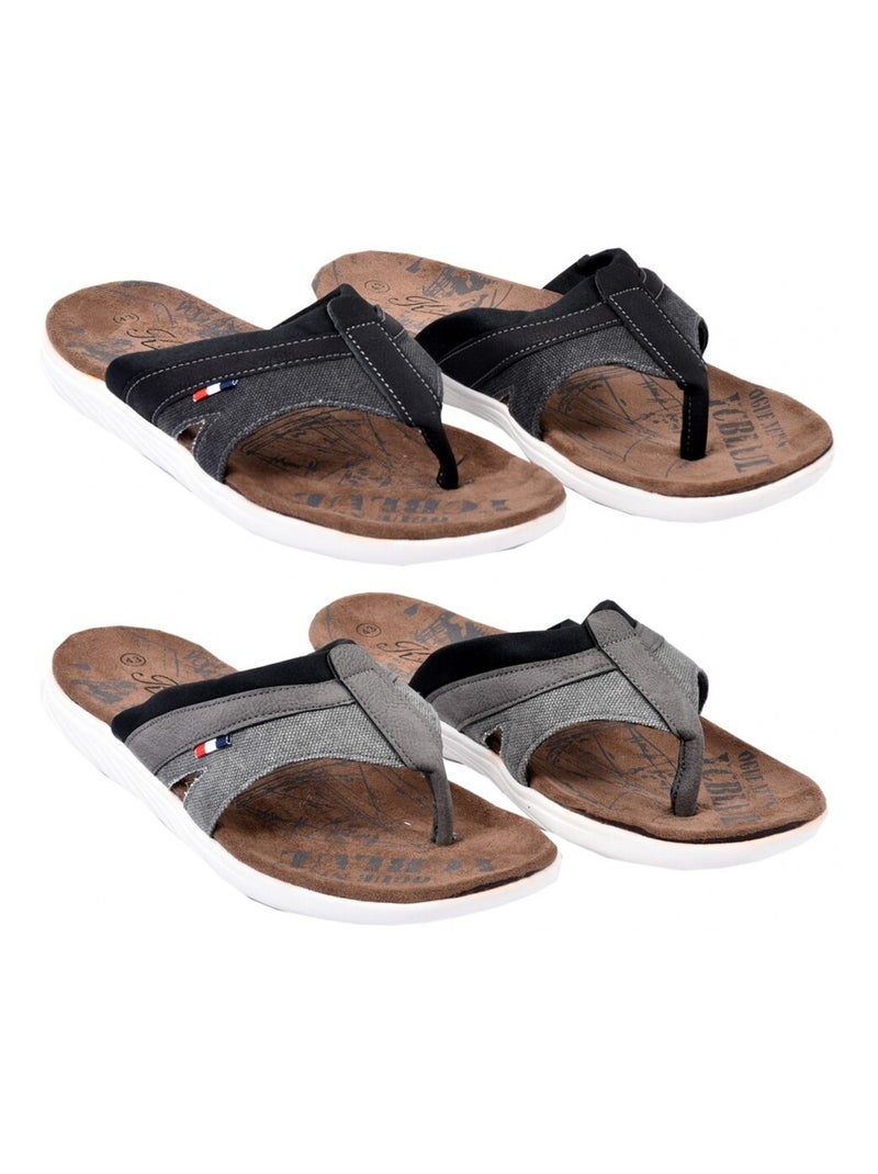 Chanclas Hombre PREMIUM Negro - Kiabi
