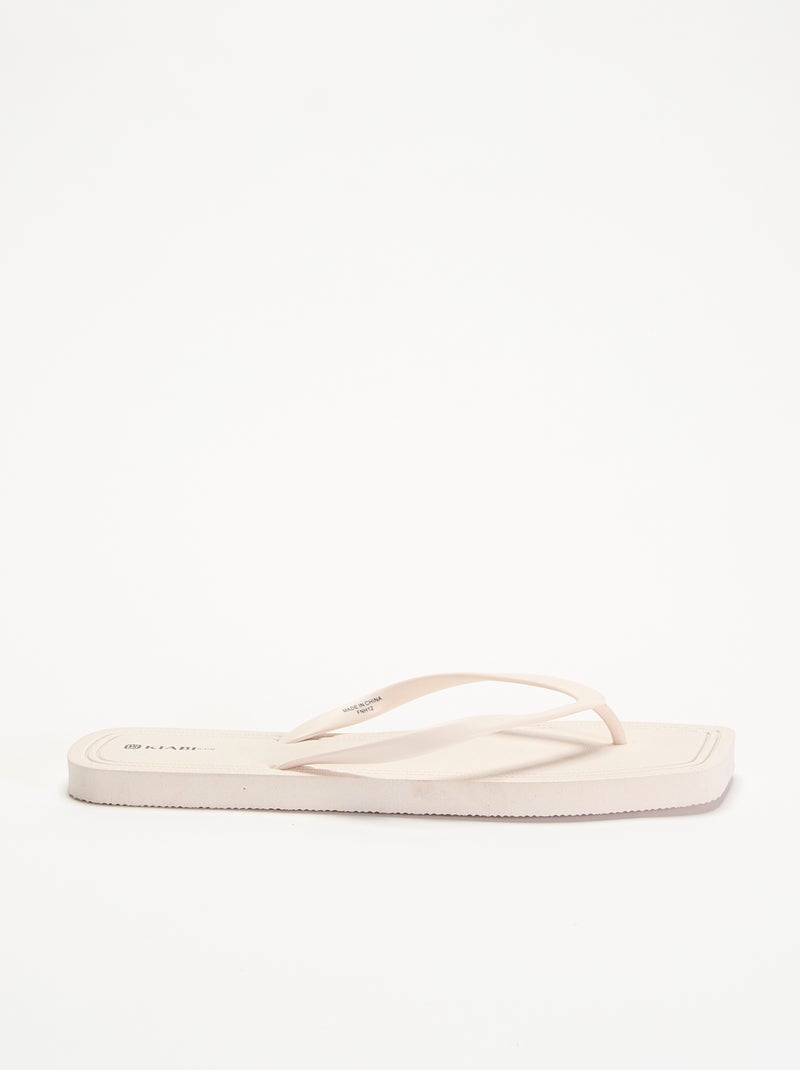 Chanclas lisas Beige - Kiabi