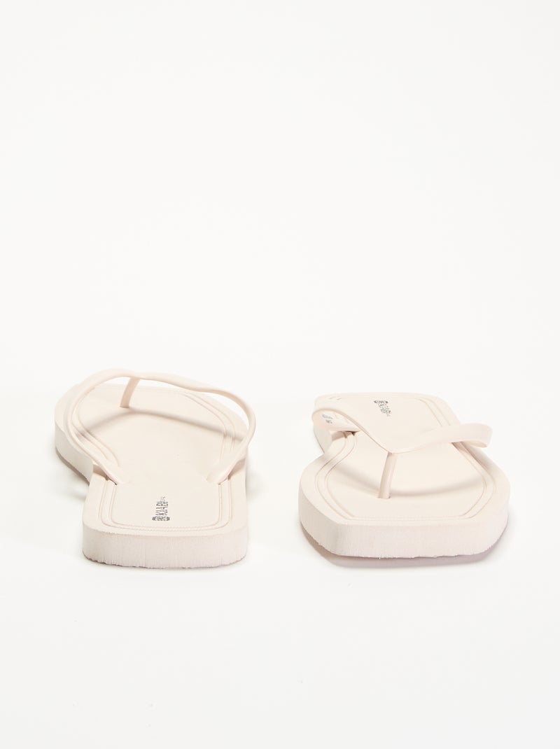 Chanclas lisas Beige - Kiabi