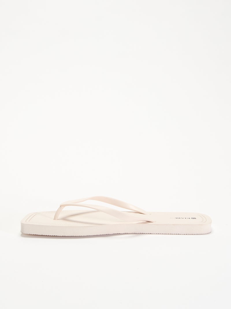 Chanclas lisas Beige - Kiabi