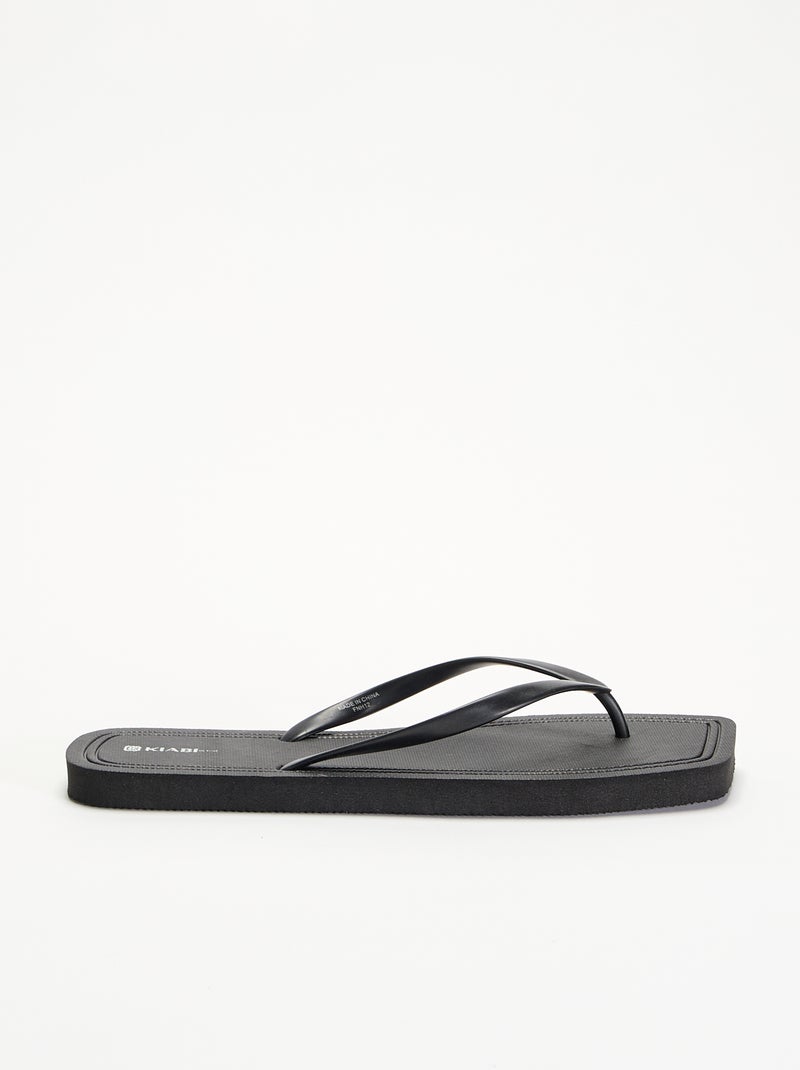 Chanclas lisas Negro - Kiabi