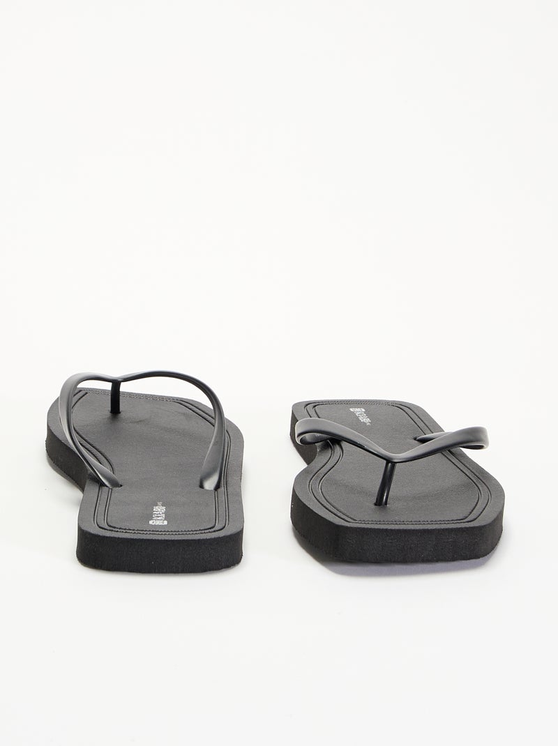 Chanclas lisas Negro - Kiabi