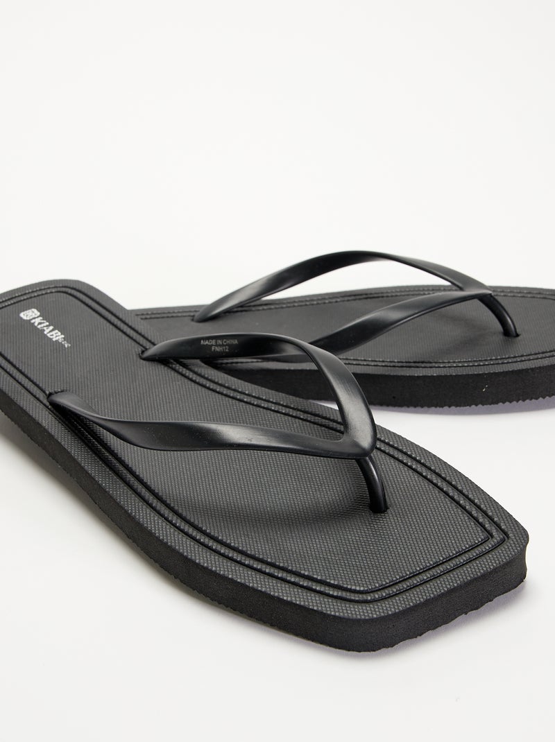 Chanclas lisas Negro - Kiabi