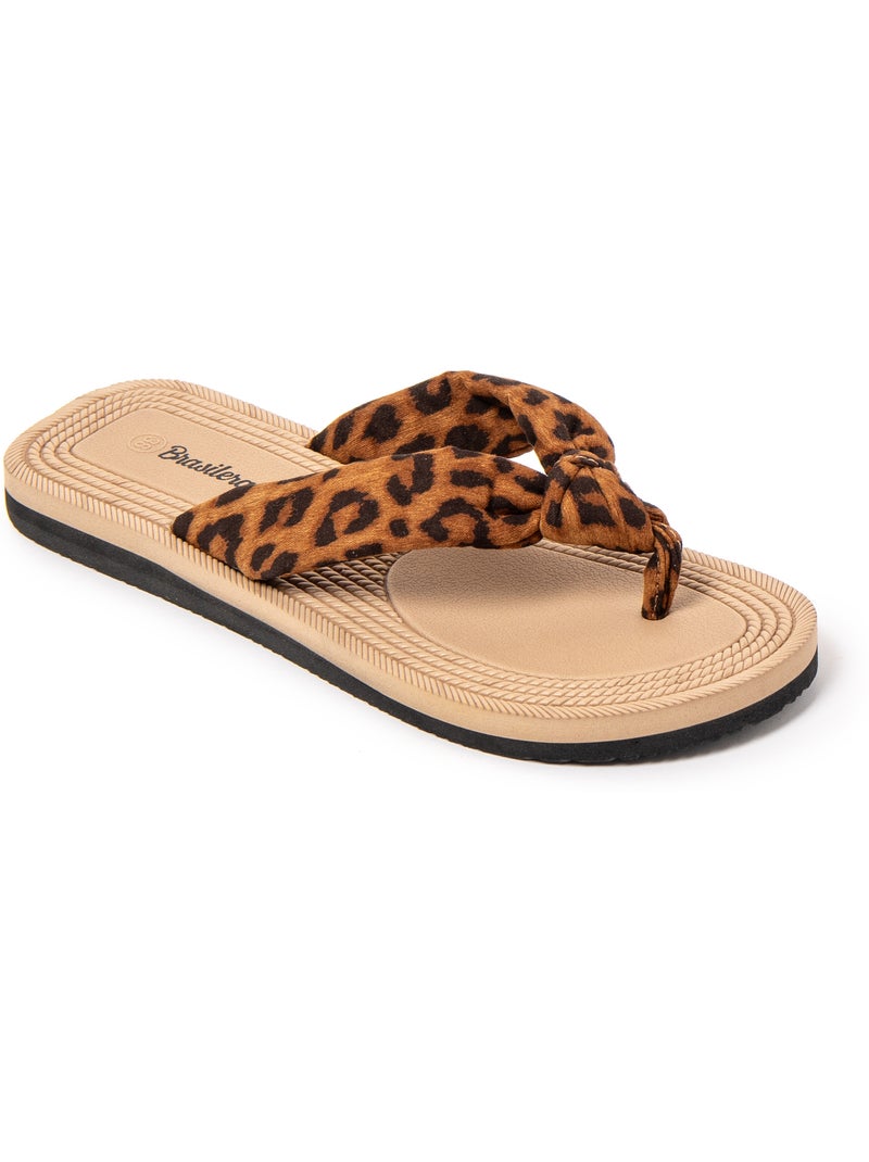 Chanclas mujer Brasileras suela goma Marrón - Kiabi