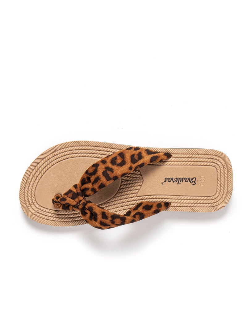 Chanclas mujer Brasileras suela goma Marrón - Kiabi