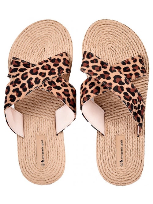 Chanclas Mujer LEOPARD - Kiabi