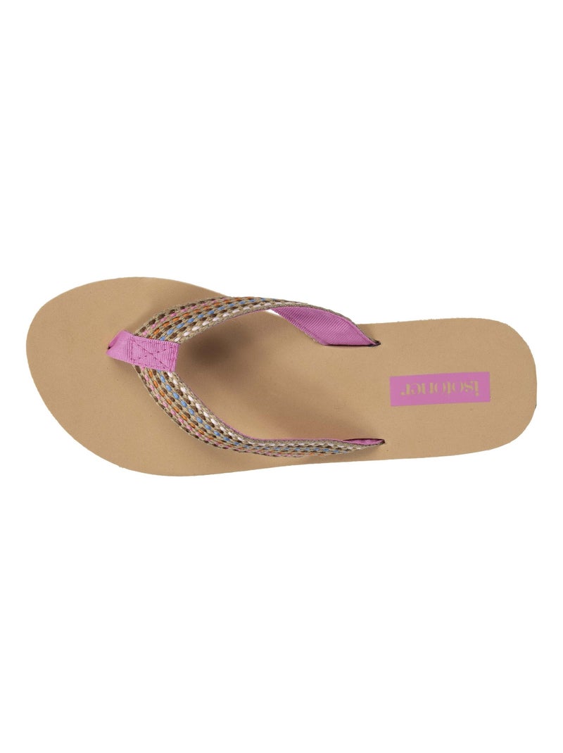 Chanclas muy cómodo, parte superior ancha  Isotoner Beige - Kiabi