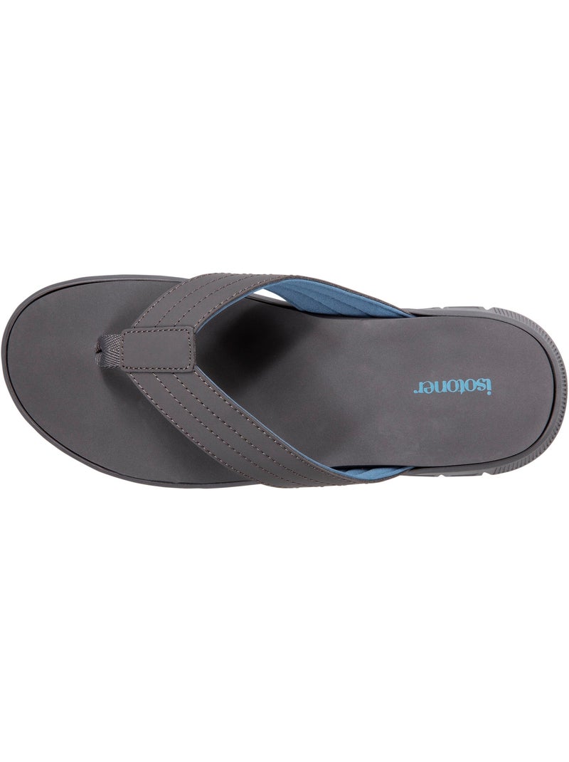 Chanclas muy cómodo, parte superior ancha  Isotoner Gris - Kiabi