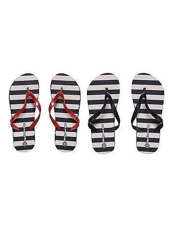 Chanclas Niña a rayas Pack de 2