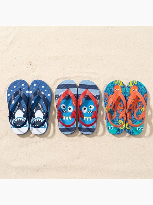 Chanclas Niño Pack 3 Pares OZABI - Motivos Fantasía - Kiabi Chanclas Niño Pack 3 Pares OZABI - Motivos Fantasía - Kiabi