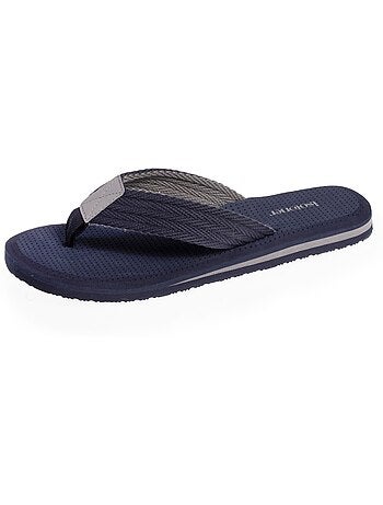 Chanclas parte superior de cuerda ancha y suela bicolor isotoner